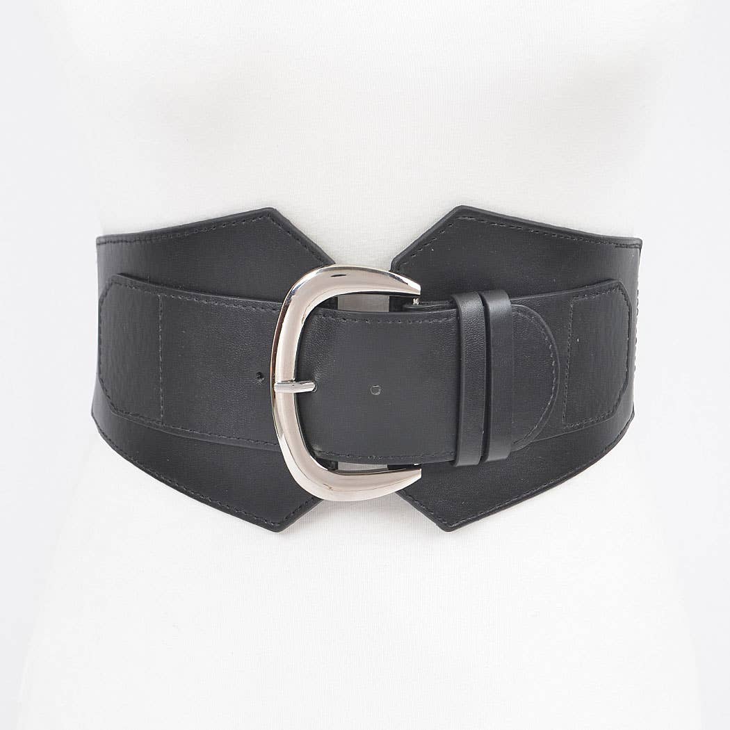 Wide Elastic Waist Belt - Alletse