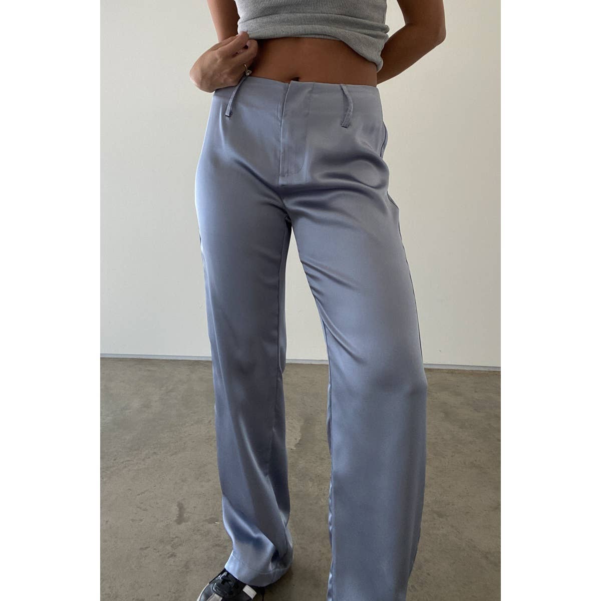 Straight Satin Pants - Alletse