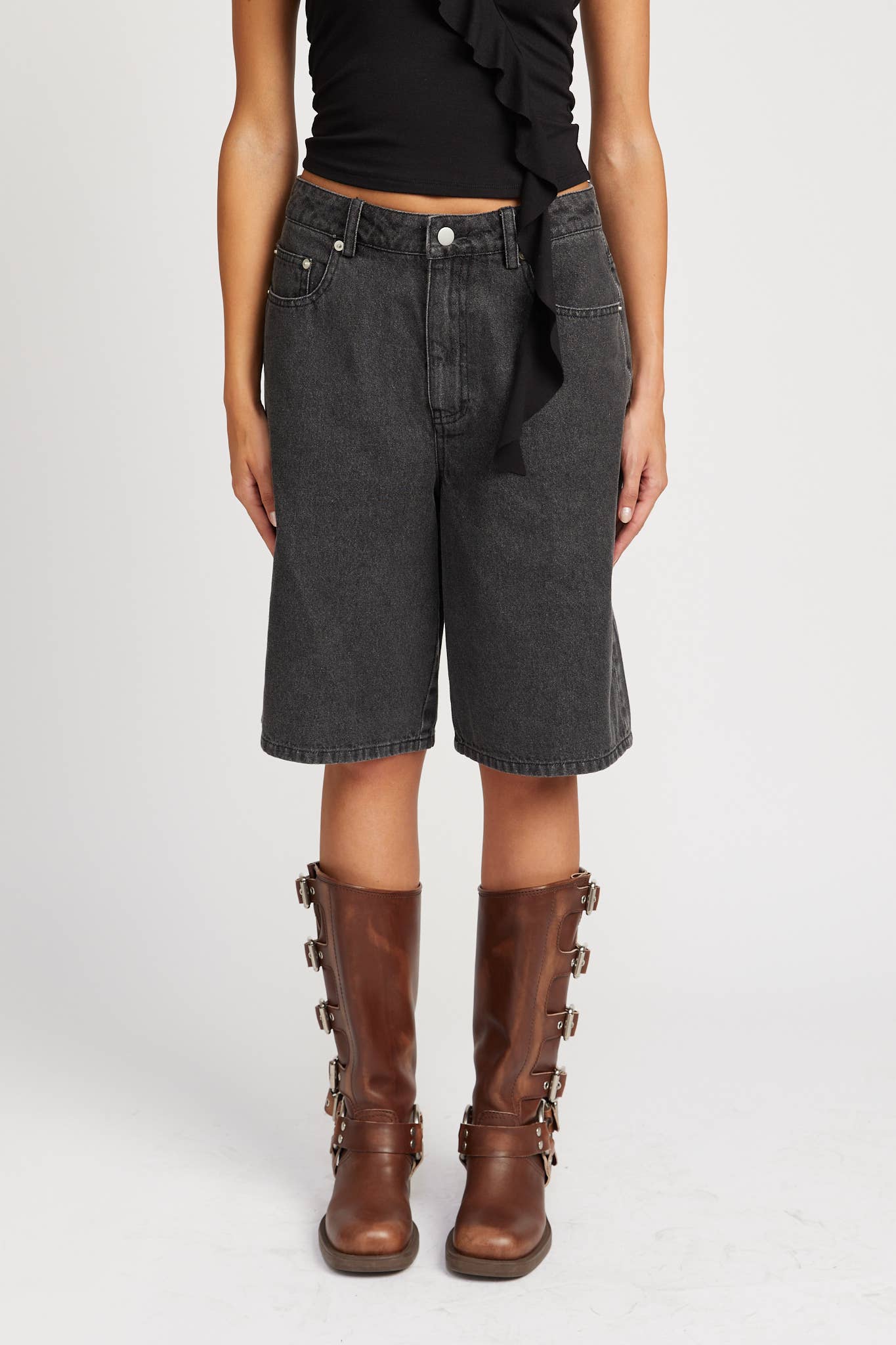 Denim Bermuda Shorts - Alletse