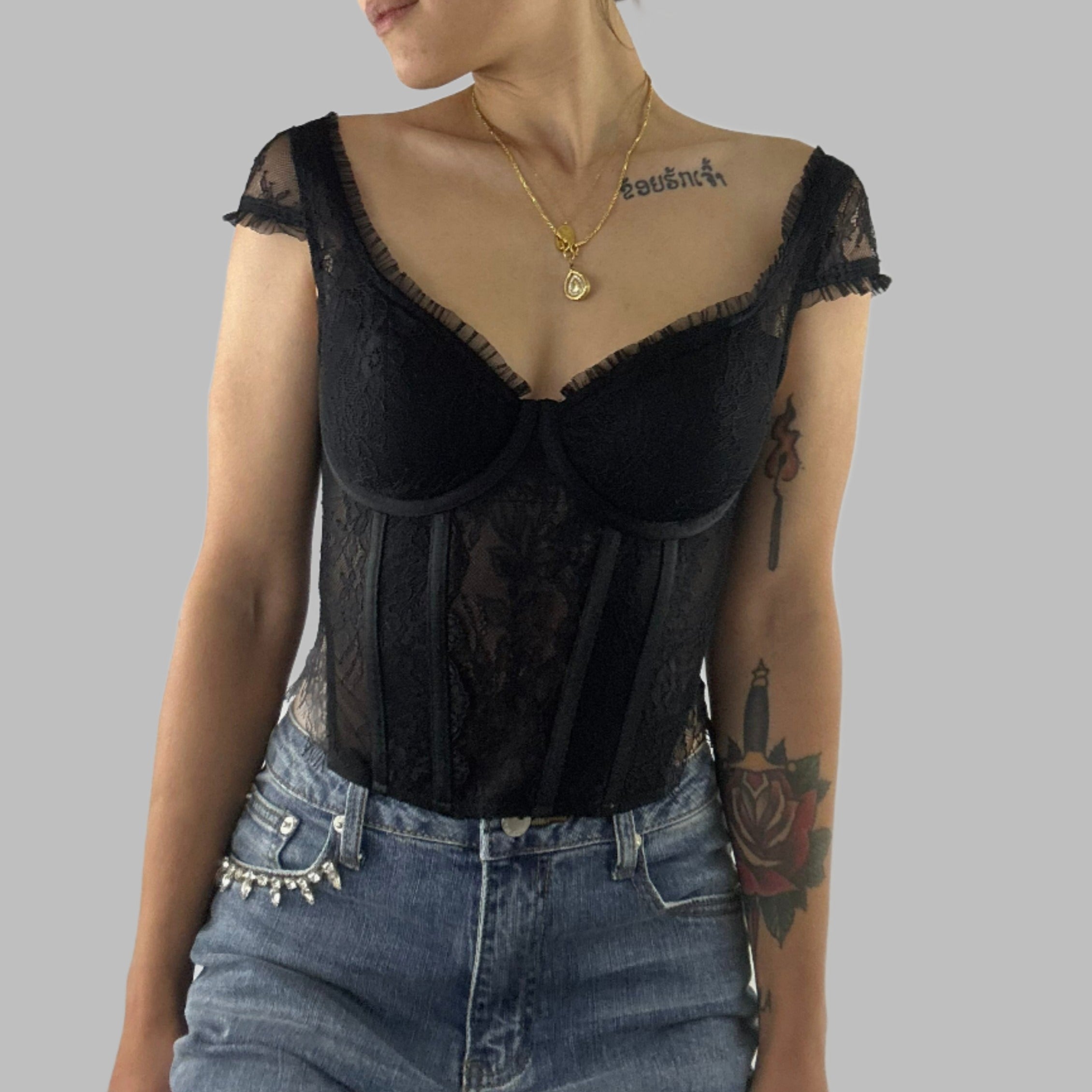 Lace Bustier Top - Alletse