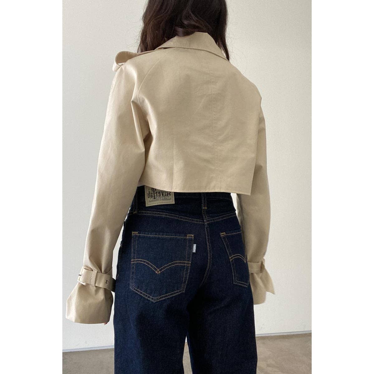 Cropped Trench Jacket - Alletse